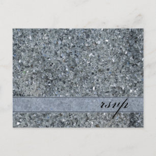 Faux Sparkle Mariage Réponse carte postale RSVP