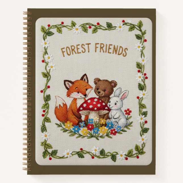 Faux Stitch Nursery Décor & Kids Keepsake Notizbuch (Vorderseite)