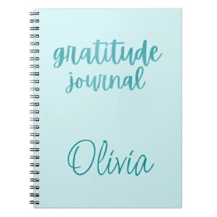 Faux Turquoise Personnalisé Journal de Gratitude T