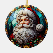 Faux Verre Trait Père Noël Ornement de Noël 5