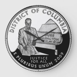Faux Washington District of Columbia Quarter Große Wanduhr