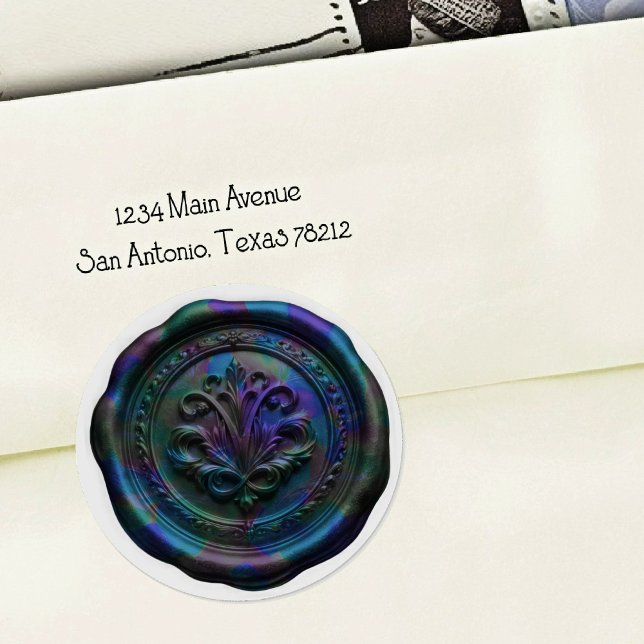 Faux Wax Envelope Seal Style 4 Blue 20 Sticker (Von Creator hochgeladen)