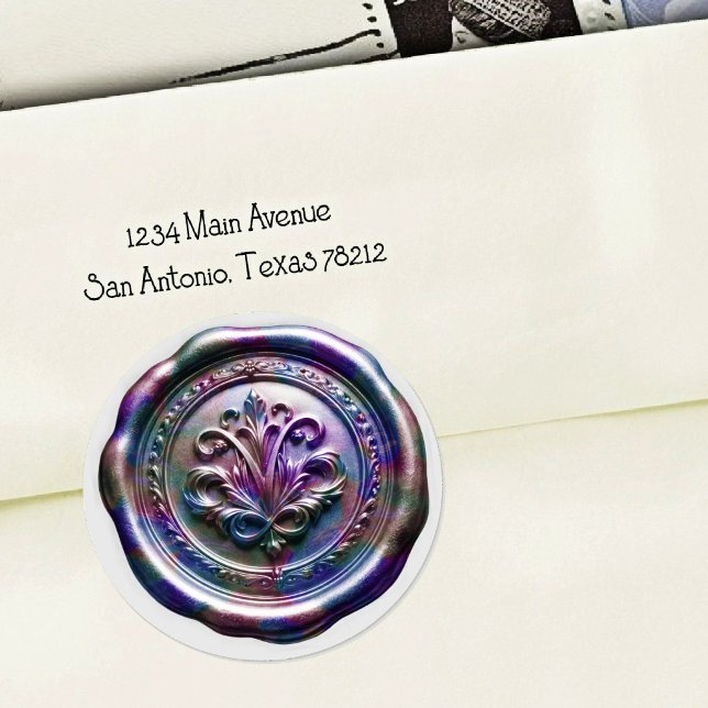Faux Wax Envelope Seal Style 4 Purple 21 Sticker (Von Creator hochgeladen)