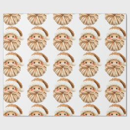 Faux-Yarn-Nocken-Haken-Santa-Gesicht-Weihnachtsver Geschenkpapier