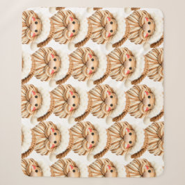 Faux yarn notch-hook Santa face Christmas Sherpadecke