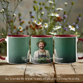 Fav Gardener eine Fotovorlage mit Extravagantem Te Tasse
