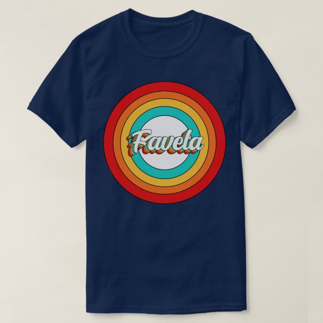 Favela Name Shirt Vintag Favela Circle (Design vorne)