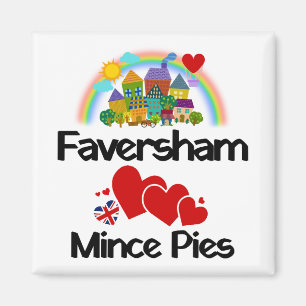 Faversham, Kent UK Lieben Mince Pies Magnet