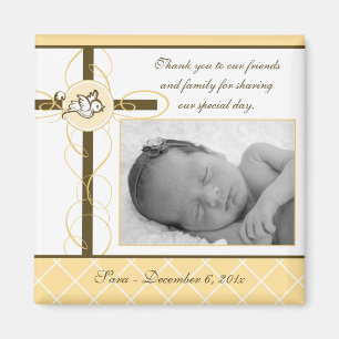 Faveur du baptême et du baptême neutres - Aimant p