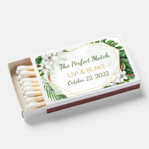 Faveurs de mariage de boîte à lettres tropicale