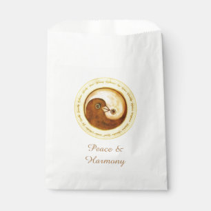 FAVOR BAGS gold YinYang Dove Harmomy Geschenktütchen