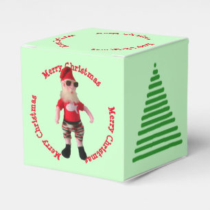 Favor Box - Frohe Weihnachten Santa und Baum Geschenkschachtel