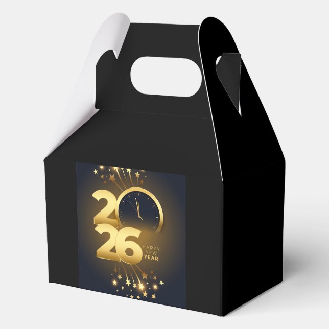 Favor Box-Happy New Year 2026  Geschenkschachtel (Vorderseite)