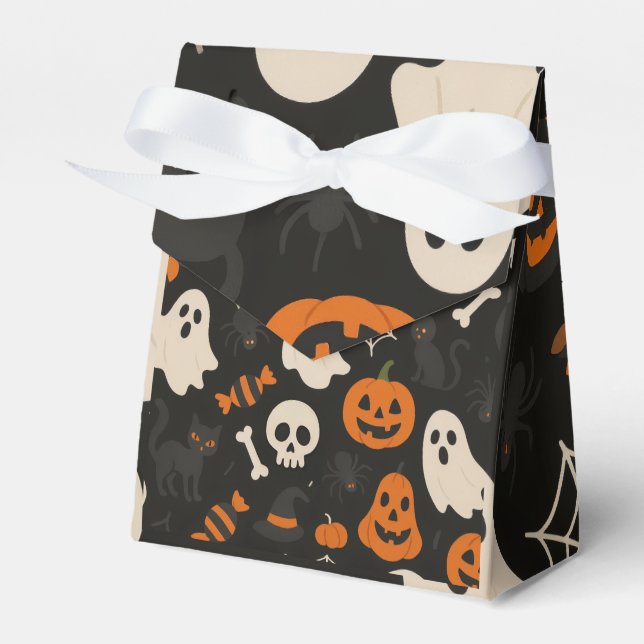Favor box with Halloween pattern image Geschenkschachtel (Vorderseite)
