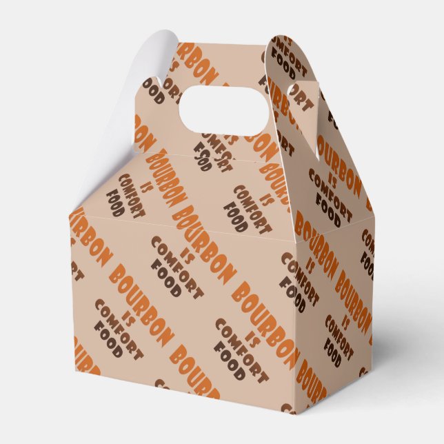 FAVOR BOXES - BOURBON ist Comfort Food Geschenkschachtel (Vorderseite)