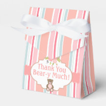 Favor Boxes Teddy Bear Picnic Shabby Chic