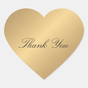 Favor Golden Heart Lace Vielen Dank Herz-Aufkleber