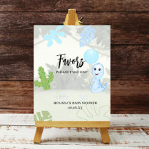 Favor Party Sign Niedlich Blue Dinosaurier Balloon