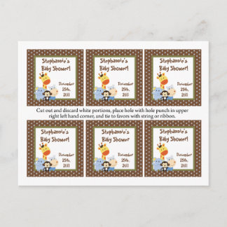 Favor Tags Jungle Tales Play Einladungspostkarte