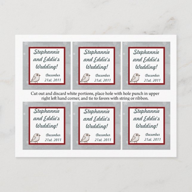 Favor Tags Weihnachtsbaum Feiertagspostkarte (Vorderseite)