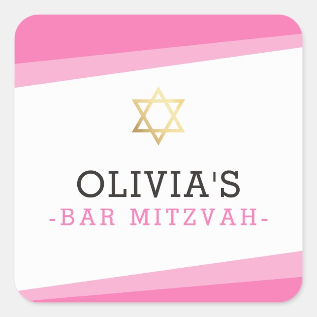 FAVOR UMSCHLAG AUFKLEBER Star schlicht modern PINK (Vorderseite)