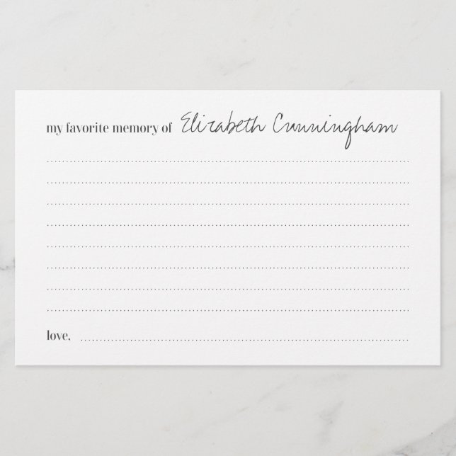 Favoris Mémoire Funérailles Moderne Carte de fréqu (Devant)