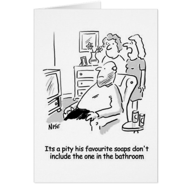 Favoris TV Soaps Funny Cartoon Carte de voeux (Devant)