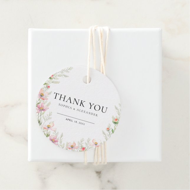 Favoriser les étiquettes Mariage Fleur sauvage (En situation)