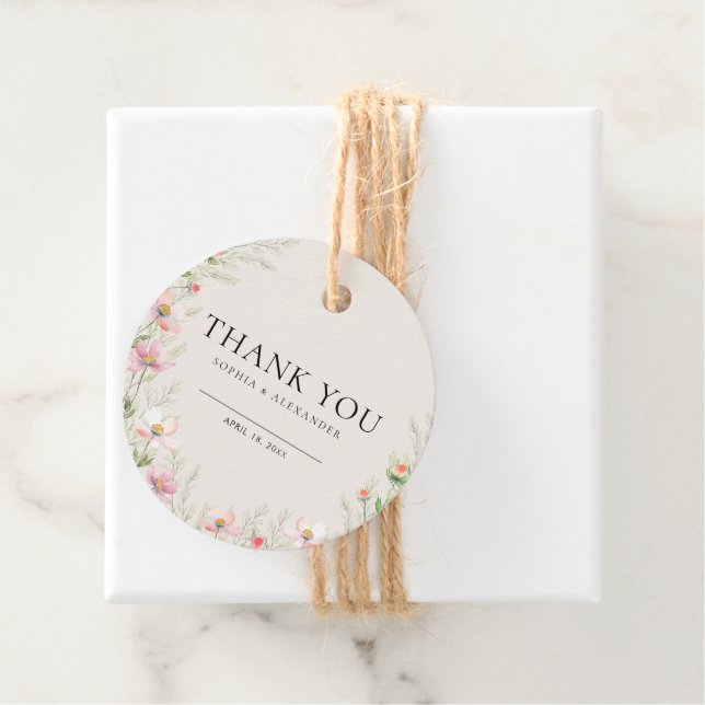Favoriser les étiquettes Mariage Fleur sauvage (En situation)