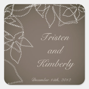 Favoriser Stickers Automne Floral Automne Gray Gri