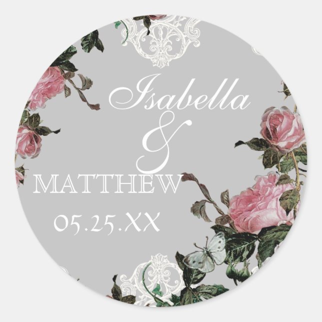 Favoriser Stickers Cadeaux ou Seals, Trellis Rose  (Devant)