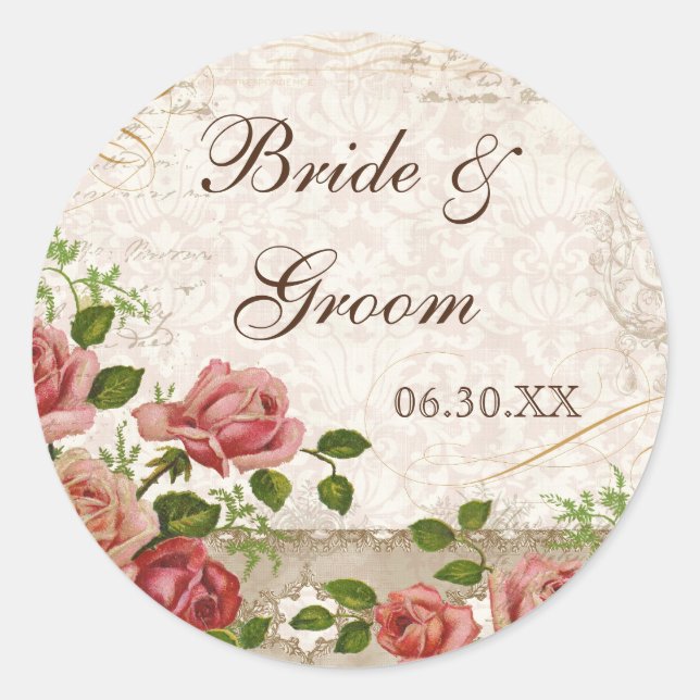 Favoriser Stickers Cadeaux ou Seals, Trellis Rose  (Devant)