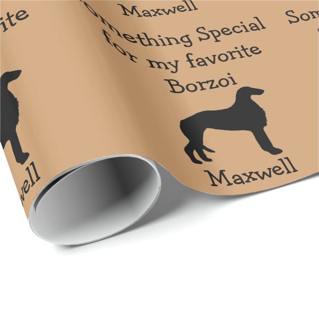 Favorit Borzoi Custom Wrapping Paper Geschenkpapier (Rolleneckpunkt)