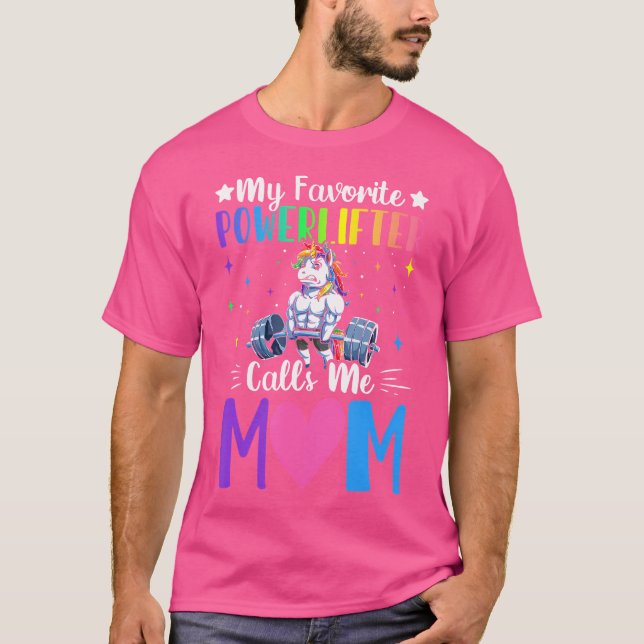 Favorit Powerlifter ruft mich Mama Powerlift Wei a T-Shirt (Vorderseite)