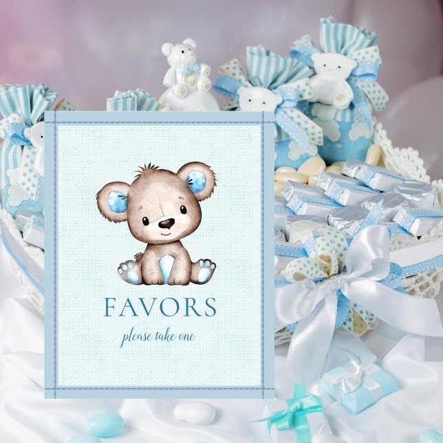 Favorit Table Niedlich Brown Bear Baby Shower Poster (Von Creator hochgeladen)