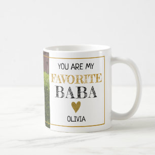 Favorite Baba Grandpa Großkind Custom Foto Kaffeetasse