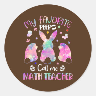 Favorite Bunnies nennen mich Mathematiklehrer Oste Runder Aufkleber