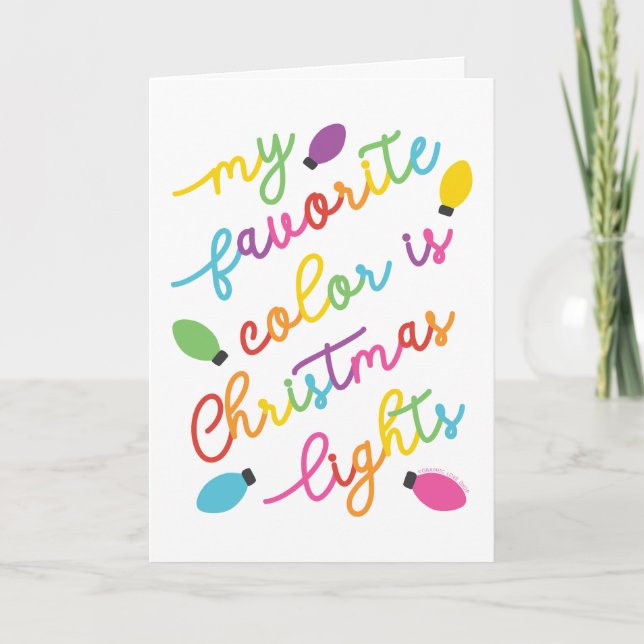 Favorite Color Christmas Lights © GraphicLoveShop Karte (Vorderseite)