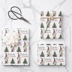 Favorite Gnomie Weihnachtswrapping Paper Sheets Geschenkpapier Set