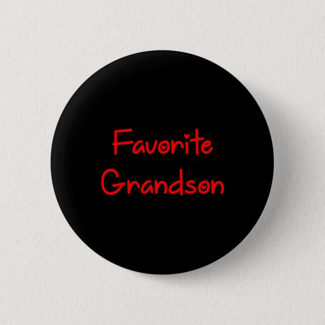 Favorite Grandson Vathers Day Button (Vorderseite)