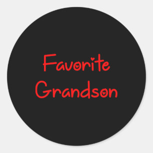 Favorite Grandson Vathers Day Runder Aufkleber