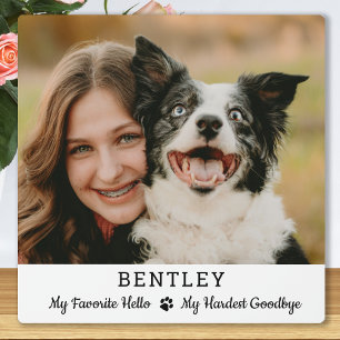 Favorite Hello Custom Dog Foto Pet Memorial Fotoplatte