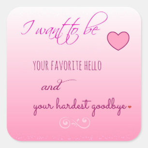 "Favorite Hello" Valentinstag Stickers