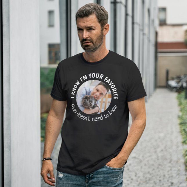 Favorite Hund Vater Vathers Day Custom Foto T-Shirt (Von Creator hochgeladen)