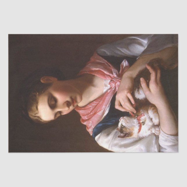 Favorite Kitten (von Émile Munier) Seidenpapier (Vorderseite)