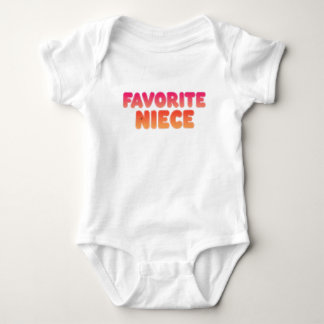Favorite Niece, Fun Aunt Gift, Cute Baby Apparel Baby Strampler