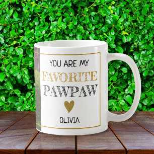 Favorite PawPaw Grandpa Großkind Benutzerdefiniert Kaffeetasse