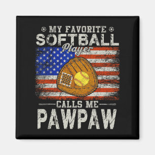 Favorite Softball Player nennt mich Pawpaw Softbal Magnet