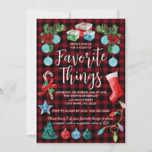 Favorite Things Geschenk Austausch Weihnachts-Part Einladung