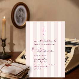 Favorite Things Holiday Book & Wine Club Party Dankeskarte